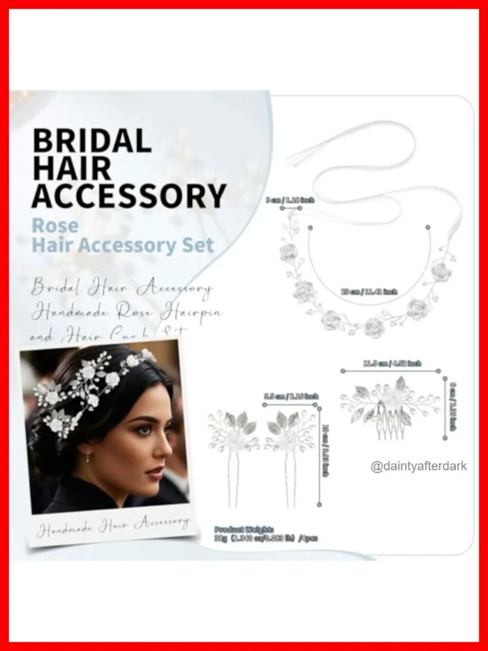 Crystal Pearl Hair Comb Set 4 Pieces Bridal Hair Pins Rhinestone